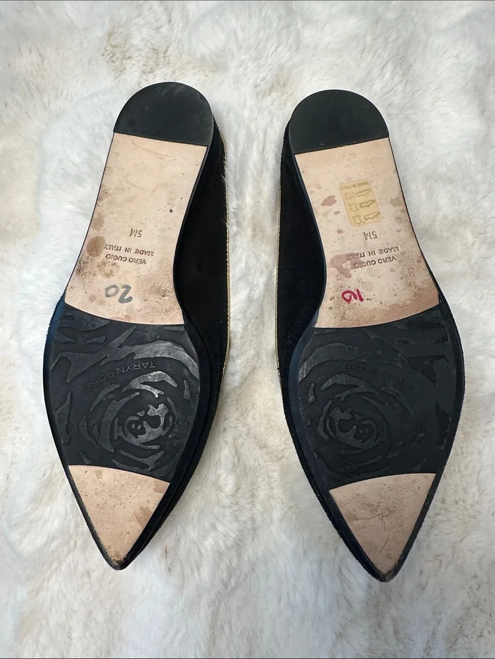 Taryn Rose Pointed Toe Suede Mule Loafers